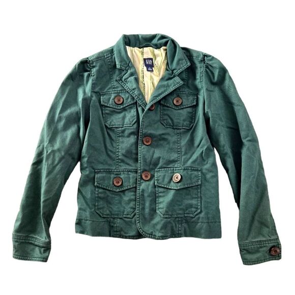 GAP Dark Green Denim Jacket Women's Size XS - Picture 5 of 5